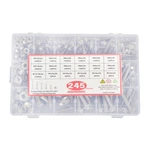245 Pack Stainless Steel M6 M8 M10 Flanged Bolts And Nuts Kit Heavy Duty. Fixed Price $35.39.