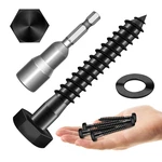 Mywish (20SETS) 1/4" 2" Hex Head Lag Bolts, Heavy Duty Screws With Washers. Fixed Price $16.87.