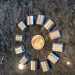 12 1/8 Wire Rope Swaging Sleeves MS51844-84 Tin Plated Copper Aircraft Clamp. Fixed Price $12.50.