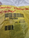 John Deere Rotating Scraper, Qck Ccw FH343558 Oem Nos Free Ship. Fixed Price $34.95.