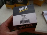Genuine Wix 57041 Oil Filter. Fixed Price $7.99.