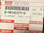 Isuzu Genuine Fuel Filter Element 8-98165375-0 New. Fixed Price $24.99.