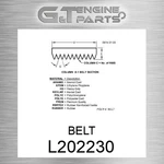 L202230 Belt Fits John Deere (surplus Open Box). Fixed Price $137.65.