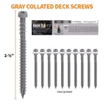 #10 X 2-1/2 In. Grey Star Flat-head Drive Collated Composite Deck Screw (1000-CO. Fixed Price $161.22.