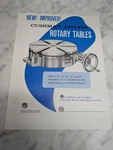 Cushman Stevens Rotary Tables Sizes 12 15 18 24 Hand Wheel Sales Brochure. Fixed Price $22.50.