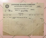 1917 Stevens Duryea Co. Motor Cars Receipt $10.18 Connecting Rod Model Auto. Fixed Price $39.95.