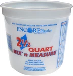 Encore Plastics LS61086 2.5 Quart Mix' Measure Container Comes Without Lids -. Fixed Price $41.51.