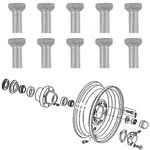 JD16 Front Wheel Hub Lug Bolts 9/16-18 X 1-1/8" Fit For John Deere Tractor 10PCS. Fixed Price $20.00.