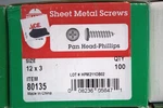 Hillman 80135 No. 12 Ga. X In. Phillips Pan Head Sheet Metal Screws. Fixed Price $19.99.