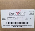 Disc Brake Pad Set 2-9404R-001-0 For Isuzu Npr, Nqr, Nrr. Fixed Price $110.00.