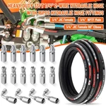 Hydraulic Hose Kit 33FT + Straight & 90 1/4" Jic Nptf Male Fittings. Fixed Price $100.99.