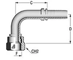 A-0404-FJ9S Kuriyama 1/4-INCH Fjic 90 Elbow X Hydraulic Hose New. Fixed Price $6.00.