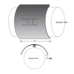 Bestfit 5 X 7 Inch Half Round Heat Shield For Peterbilt & Freightliner. Fixed Price $89.99.