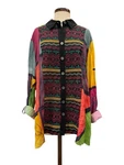 John Mark Art Wear Colorful Colorblock Embroidered Button Down Sz 1X Pre Owne. Fixed Price $45.00.