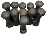 (qty 11) Caterpillar 6V-1726 Pad Bolts & 7G0343 1-14 Thread Track Nuts. Fixed Price $139.99.