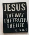 John 14:6 Enamel Pin Jesus The Way Truth Light Bible Scripture Lapel. Fixed Price $8.99.