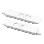 Tilt Latch Pair, White Plastic Construction, Spring-loaded, Snap-in. Fixed Price $11.01.