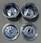 Ford F450 F550 19.5" 2005-2026 10 Lug Dually Wheel Simulators 4WD Pop Outs. Fixed Price $329.00.