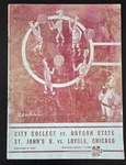 1947 Basketball Program Ccny, St. John's, Loyola Ramblers, Oregon State Beavers. Fixed Price $15.56.