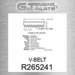 R265241 V-belt Fits John Deere (surplus Open Box). Fixed Price $83.33.