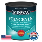 Minwax 611114444 Polycrylic Protective Wood Finish Clear Ultra Flat Quart. Fixed Price $35.18.