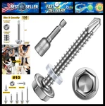 Mywish 150PCS #10 1-1/2" Self Tapping Screws For Metal 410 Stainless Steel Hex. Fixed Price $28.99.
