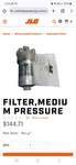 Part # 2120209 Fits Jlg - Filter Medium Pressure. Fixed Price $99.99.