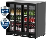 Commercial Back Bar Cooler 35.4"W Beverage Refrigerator 2 Glass Sliding Doors. Fixed Price $599.00.