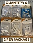 6-PACK 2PC National Hardware N245-952 Under Shelf Coat Hook White Storage Hanger. Fixed Price $32.40.