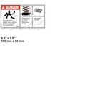 For Genie 82561, 82561GT Danger Safety Arm Decal. Fixed Price $8.50.
