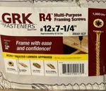 (50) Grk Fasteners Multi-purpose Screws #12 X 7-1/4" Framing & Decking 00179. Fixed Price $45.49.