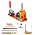 Skyshalo Pocket Hole Jig Kit System Step Drills Stop Rings Wre. Fixed Price $49.99.