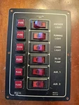 Sea-dog 422110-1 Aluminum Vertical Dc Panel, 6 Switches. Fixed Price $55.00.