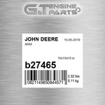 B27465 Arm Fits John Deere (surplus Open Box). Fixed Price $110.30.