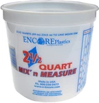 Encore Plastics LS61086 2.5 Quart Mix' Measure Container Comes Without Lids.... Fixed Price $38.73.