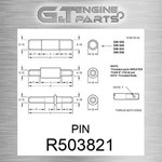 R503821 Pin Fits John Deere (surplus Open Box). Fixed Price $37.99.