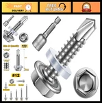 Mywish 450PC Stainless Steel Self Tapping Screws For Metal Hex Washer Head. Fixed Price $62.99.